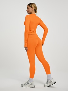 Atlaset Ensemble de sport trois pièces de haute qualité pour femme, tenue de yoga sans couture, leggings taille haute, soutien-gorge de sport, veste, usine OEM ODM - Product Image 2