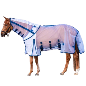Couverture d'été en maille pour cheval, légère, respirante, protection anti-mouches avec col - Product Image 4
