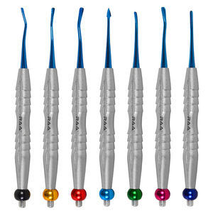 ชุดเครื่องมือถอนรากฟันแบบ PDL จำนวน 7 ชิ้น สำหรับการผ่าตัดทางทันตกรรม ได้รับการรับรองมาตรฐาน CE ระดับ Class I จาก R.A.A. INTERNATIONAL คุณภาพพรีเมียม - Product Image 1