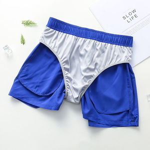 Shorts de sport respirants pour hommes, personnalisables avec cordon de serrage, service OEM, anti-plis, séchage rapide, écologiques, pour l'été - Product Image 2