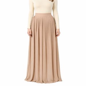 Falda Midi Plisada para Mujer, Transpirable, Cintura Elástica, Casual, Elegante, Tejido de Chifón Suave al Tacto, Perfecta para Uso Diario - Product Image 2