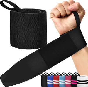 Muñequeras Deportivas Impermeables SAMROZ para Levantamiento de Pesas (Par), Elásticas, 18 Correas de Poliéster y Algodón, Soporte para el Pulgar - Product Image 2