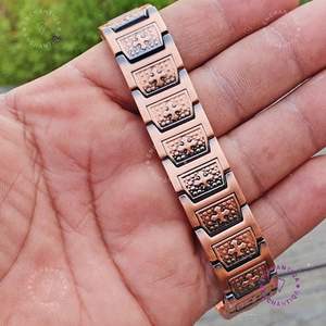 Pulsera Magnética de Cobre Sólido con Cruz de Jesús para Hombre y Mujer, Estilo Antiguo en Tono Cobre - Product Image 5