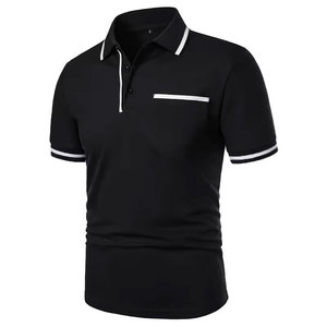 Camiseta de Verano para Hombre, de Manga Corta, Transpirable, de Color Sólido, Ligera, Estilo Polo, Moderna, Holgada, con Bolsillos - Product Image 2