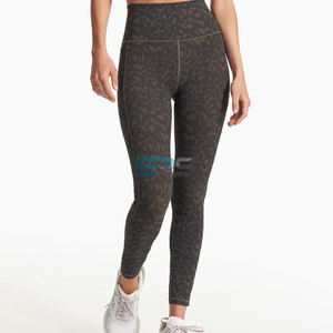 Custom Breathable <b>Thin</b> Summer Knitted High Waist Leggings for Women Fitness Gym Yoga <b>Tights</b> - Product Image 6