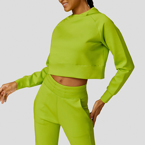 Sudadera con Capucha de Manga Larga al por Mayor para Mujer, Ropa Deportiva para Gimnasio y Top Informal para Correr - Product Image 6
