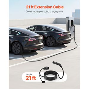 Cavo di Prolunga per Caricatore EV Tesla 48Amp 21 ft Max 240V 11.52 kW con Spina NACS, Usato, 16A Livello 1/2 per Tesla Mobile - Product Image 3