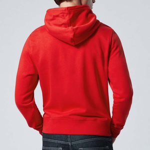 บริการ OEM ซิปขายส่ง เสื้อฮู้ดดี้และเสื้อสเวตเชิ้ตผ้าฝ้ายฟลีซสีพื้นทรงโอเวอร์ไซส์สำหรับผู้ชาย เสื้อผ้าฤดูหนาวทรงปกติ - Product Image 3
