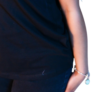 Camiseta Negra AKA Ivy para Mujer, con Gráfico de Hoja de Hiedra Brillante, Manga Corta, Cuello Redondo, Informal, de Algodón, Suave, Cómoda, a la Moda, para Uso Diario - Product Image 5