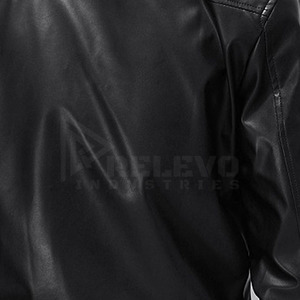 Veste en cuir PU pour moto Relevo Industries, unisexe, coupe courte et ajustée, col zippé, douce, respirante, vêtements de sport - Product Image 5