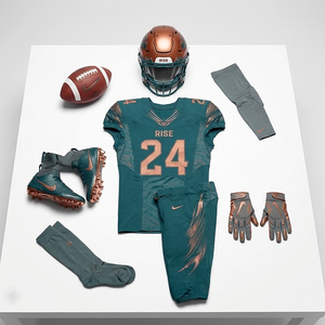 OEM Sports Clothings in Custom Color and Custom Team Name American Football Uniform Jersey with Short Set at Wholesale - Product Image 4