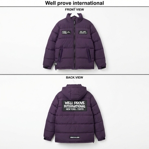เสื้อแจ็คเก็ตพัฟเฟอร์พรีเมียม ผลิตจากโพลีเอสเตอร์/ไนลอนถัก ทอแบบควิลท์ อบอุ่น แห้งเร็ว ระบายอากาศได้ดี เหมาะสำหรับสวมใส่ในฤดูหนาว สไตล์สตรีทแวร์ - Product Image 2