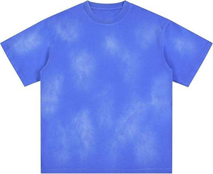 T-shirts en coton épais personnalisés pour hommes, style streetwear, effet délavé soleil, respirants, col rond, vente en gros - Product Image 5