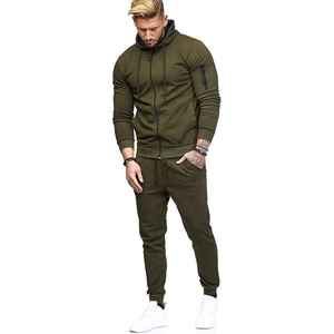 Conjunto Deportivo Casual de Invierno para Hombre, Manga Larga, Estampado Sólido, para Correr y Trotar, 100% Poliéster con Forro Polar, Diseño 2 en 1 - Product Image 6