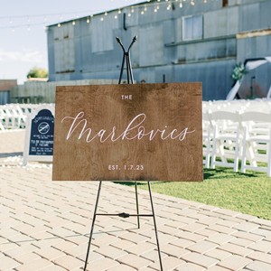 Letrero de Bienvenida Personalizado de Madera de Abedul |   Decoración para el Hogar Grabada con Láser |   Venta al por mayor - Product Image 4