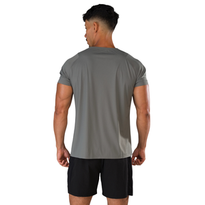 Chemise à manches courtes grise pour homme, coton premium confortable, vêtements décontractés, chemise de sport, vêtements de sport élégants et tendance, vente en gros - Product Image 3