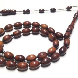 Tasbih Mala de Madera Pura con Cuentas Lisas y Elegantes, Regalo Moderno de HUMAYUN WORLD CRAFTS para Meditación Diaria - Product Image 1