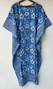 Vestido Kaftán Casual de Verano sin Mangas con Estampado Tropical Digital, de Algodón, para Mujer, Playa, Islas del Pacífico Asiático - Product Image 4