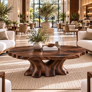 Luxali Modern Solid Wood Coffee Table Living <b>Room</b> Handmade Natural Eco-Friendly Durable Easy Clean Antique <b>Decor</b> Home Furniture - Product Image 1