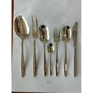 Juego de Cubiertos de 7 Piezas con Acabado Espejo, Juego de Cubiertos de Acero Inoxidable de Grado Alimenticio, Suministros para Restaurantes - Product Image 2