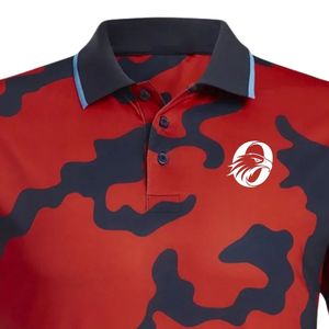 Men's Red Printed Sublimation Polo Shirt Short Sleeve <b>Athletic</b> Shirt Stylish Sportswear Top for Golf Practice Outdoor - Product Image 5