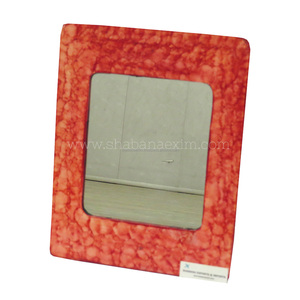 Miroir magnifique avec cadre vert, miroir mural personnalisé, fait main, forme carrée, style unique, miroir de maquillage - Product Image 2