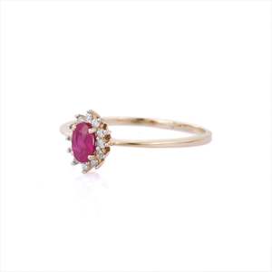14K White Gold Ruby & <b>Diamond</b> Anniversary <b>Ring</b> for Women - Product Image 3