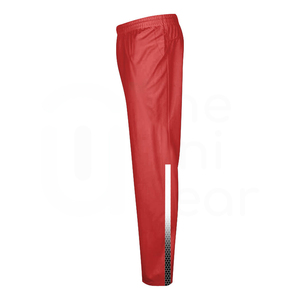 Men's <b>Red</b> Full Zip Tracksuit Set Solid Color Sporty Casual Wear Quick Dry Polyester Long Sleeve <b>Hoodie</b> With Side Pockets - Product Image 5