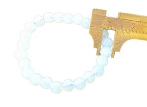 Bracelet rond en opalite Feng Shui fait main pour hommes et femmes, perles rondes de 8 à 10 mm, bijoux de mode énergétiques - Product Image 5
