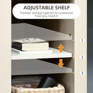 Adjustable Barn Door Style 3-Level MDF Home Office Writing Desk Durable <b>Study</b> <b>Table</b> Computer Workstation with Drawers - Product Image 5