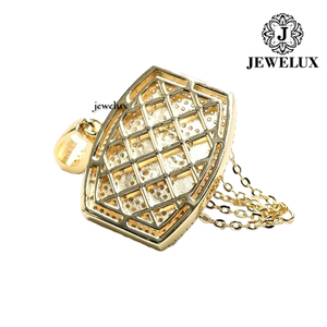 Pendentif JEWELUX Iced Basketball Hoop en argent 925, perle d'eau douce, plaqué or 22 carats, breloque Hip Hop tendance, unisexe, anniversaire, IGI - Product Image 3