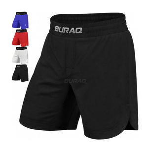 Custom MMA Fight <b>Shorts</b> <b>Men</b> Training Elastic Waist 100% Cotton Casual Breathable Waterproof Fight Wear Wholesale Buraq MMA - Product Image 1