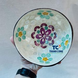 Venta al por mayor B2B de alta rentabilidad: Cuencos de coco coloridos de nácar personalizados para mesa - Product Image 1