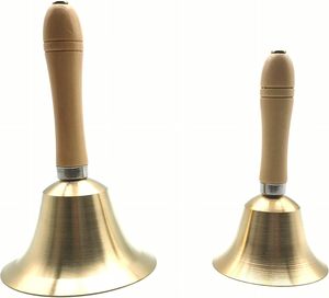 Campana de Mano de Latón Atractiva con Mango de Madera para Ceremonias, Aulas, Culto, Templos y Hoteles - Product Image 4