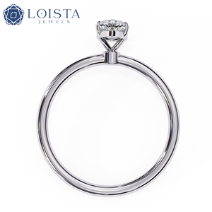 Anillo de compromiso con diamante cultivado en laboratorio, corte marquesa, diamante creado en laboratorio con certificado IGI, anillo solitario de oro con diamante cultivado en laboratorio - Product Image 4