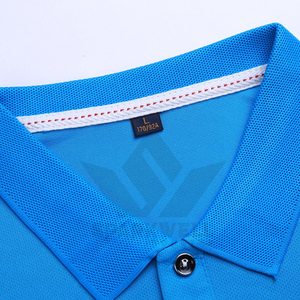 เสื้อโปโลชายสีน้ำเงิน แขนสั้น โพลีเอสเตอร์ 100% แห้งเร็ว ระบายอากาศดี สปอร์ต แคชชวล ทรงปกติ ติดกระดุมด้านหน้า - Product Image 5