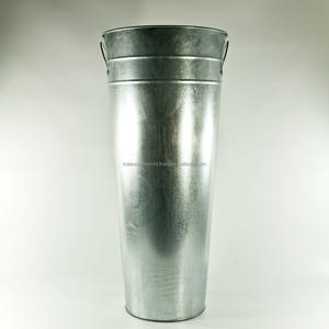 ราคาถูกกระถางดอกไม้อุปกรณ์สวนชุบสังกะสีชาวไร่โลหะ Crafted อ่างโลหะถังสวนสําหรับขาย - Product Image 4