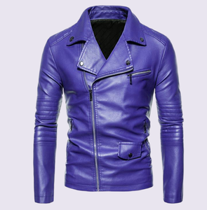 High Quality Wholesale Custom PU Synthetic Leather Business Formal Causal <b>Slim</b> <b>Fit</b> Personalized Windproof Men <b>Jackets</b> - Product Image 4