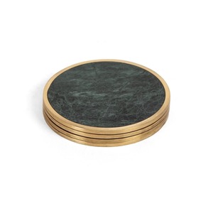 Sous-verres en résine Minimal Luxe, ensemble de sous-verres contemporains pour une décoration intérieure chic et pour offrir en cadeau - Product Image 1