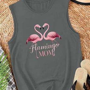 Chaleco de Punto Informal para Mujer con Diseño de Flamenco y Logotipo en la Parte Delantera, Marca Heart Flamingo MOM - Product Image 2