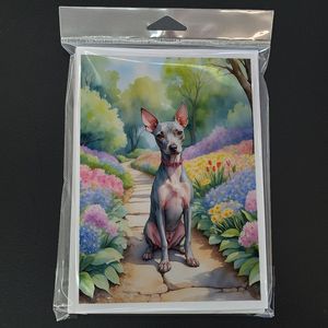 American Hairless Terrier Cartes de vœux fantaisistes Spring Garden A7 Taille 5x7 Pack 8 cartes vierges avec enveloppes - Product Image 3