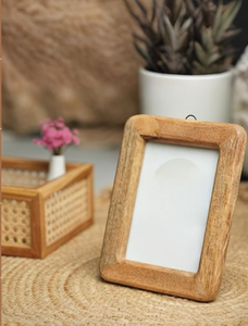 Cadre photo en bois rustique chic, éco-responsable, fait main, durable, poli à la main, forme personnalisée, orientation verticale, pour table - Product Image 5