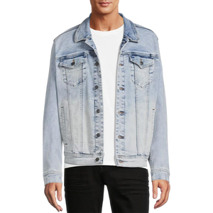 Custom <b>Mens</b> Vintage Denim <b>Jacket</b> Cotton <b>Trucker</b> <b>Jacket</b> Manufacturer OEM ODM Wholesale Private Label Supplier - Product Image 2