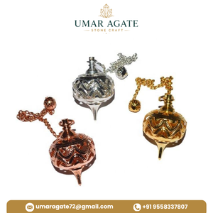 Péndulos de Metal Dorado con Piedras Semipreciosas de Primera Calidad, Péndulos de Metal Dorado en Venta al por Mayor - Product Image 4