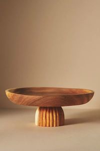Natural wood stand polished wood cake stand <b>round</b> <b>serving</b> <b>tray</b> elevated cake stand display pedestal luxury dessert stand - Product Image 3
