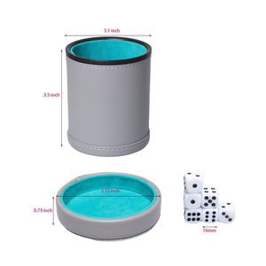 High Quality <b>Dice</b> Cup Luxury PU Leather Double <b>Dice</b> Cup Custom Logo <b>Game</b> - Product Image 3