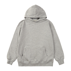 Sweat-shirts unisexes décontractés en molleton 100 % coton, couleur unie, coupe oversize, respirants pour l'hiver, avec logo imprimé numériquement sur le devant – Vente en gros - Product Image 5