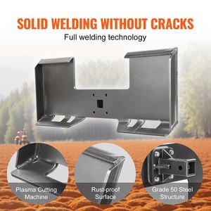 Placa de acoplamiento rápido para minicargadora de 3/8 pulgadas, receptor de enganche de 2.28 pulgadas para placas de carga rápida de 7000 libras para una conexión conveniente - Product Image 5