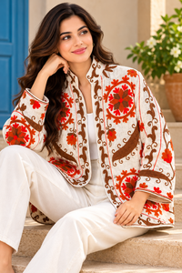 Chaqueta Bomber Artesanal Premium para Mujer, Bordado Floral, Transpirable, Ecológica, Informal, Diseño Exclusivo, Directo de Fábrica - Product Image 2