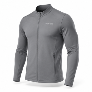 Fournisseur en gros de vestes coupe-vent de sport en polyester tissé à fermeture éclair intégrale, vêtements d'entraînement, vêtements de sport OEM - Product Image 1